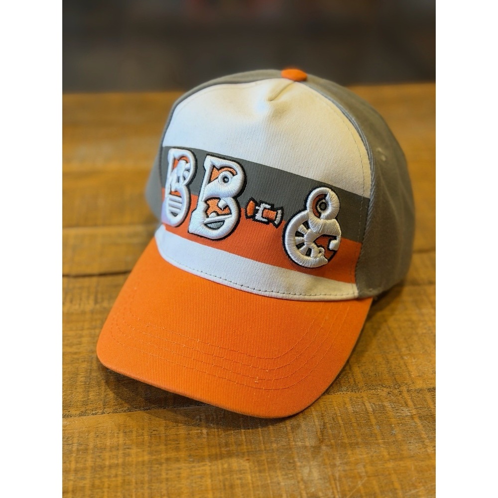 Star Wars BB-8 Kids Adjustable White Gray Orange Hat Youth Cap‎